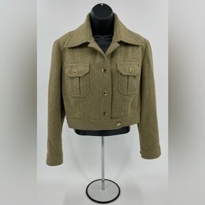 Vintage Glenbrooke Women's Olive Long Sleeve Jacket No Size SEE MEASUREMENTS